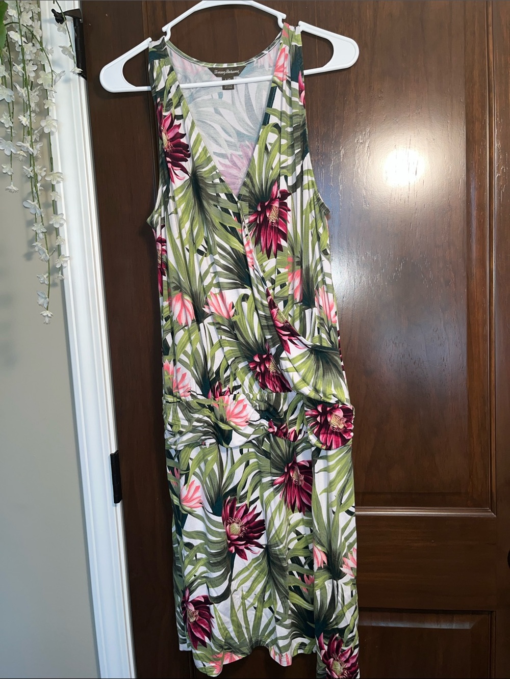 Tommy Bahama Lightweight Top with Green and Light Blue Print